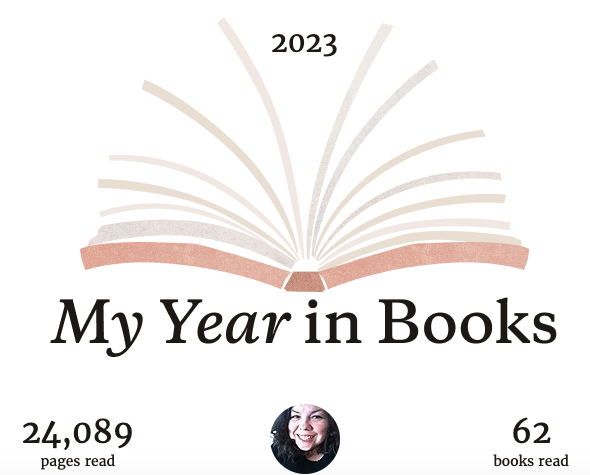2022 Year in Books Stats - 24,089 pages read, 62 books