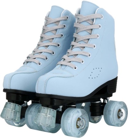 Blue roller skates